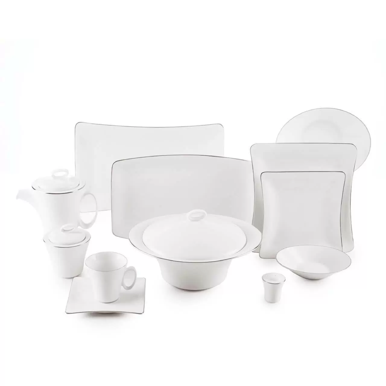 سرویس 97 پارچه چینی زرین-وینچی الیسه-12 نفره-سمن